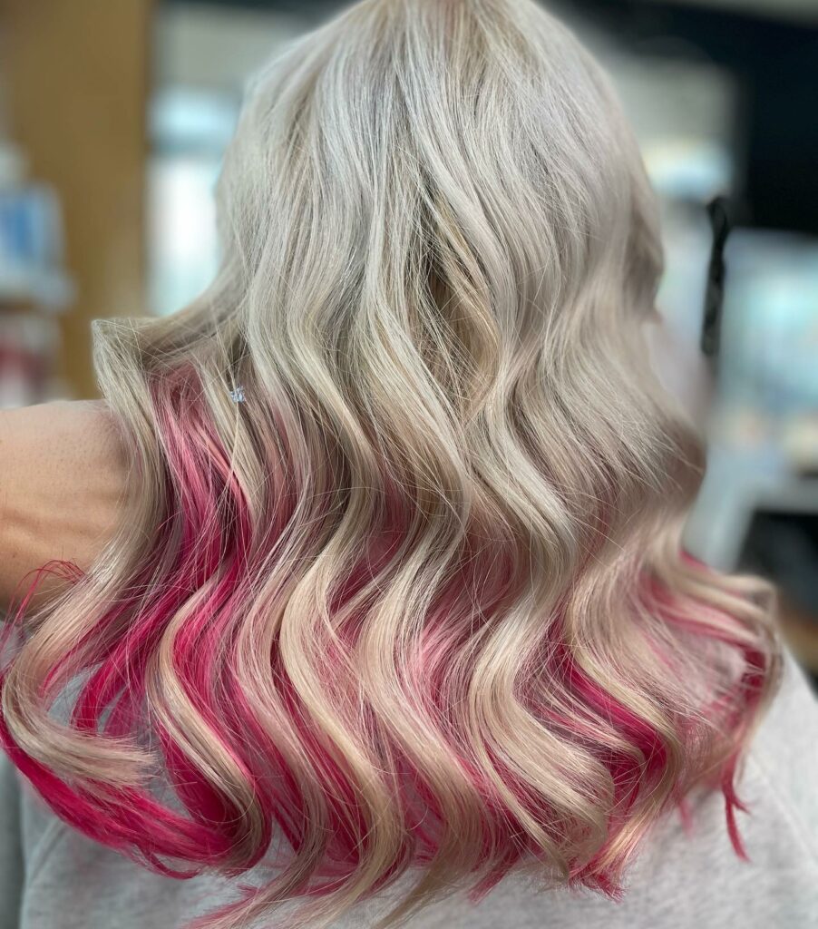 45 Pink Hairstyles to Add a Pop of Color to Your Look in 2024 38 Blonde Hair Pink Underneath