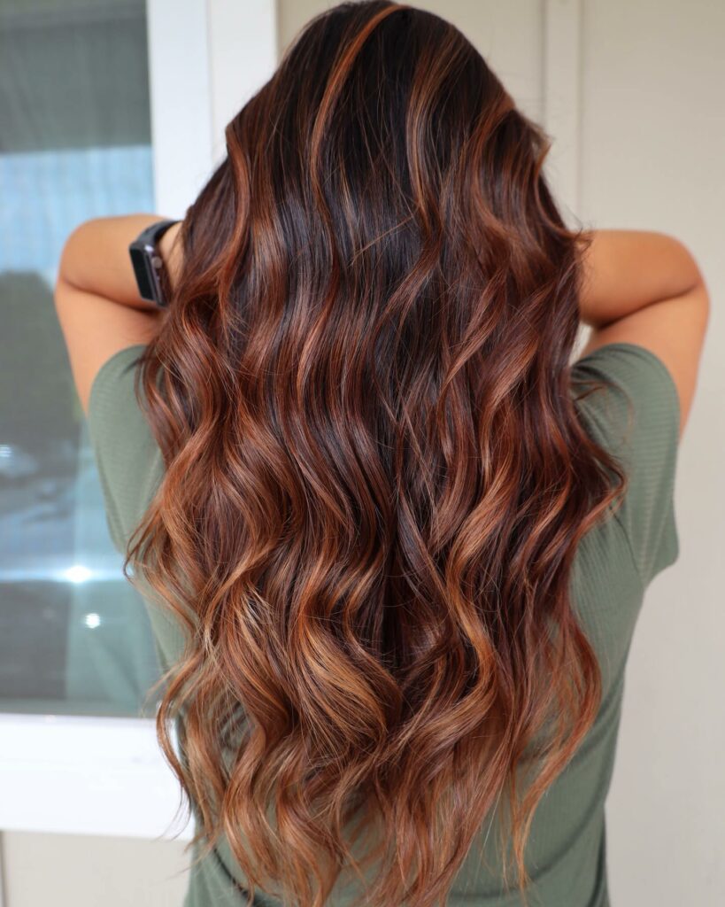 35 Reddish Brown Hair Color Ideas to Try in 2024 29 Red-Brown Hair with Highlights and Lowlights
