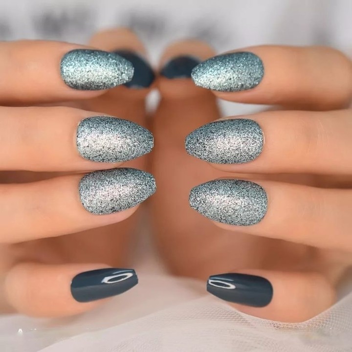 Embrace Neutrals with 35 Grey Nail Designs for 2024 20 All that Glitters Is Grey