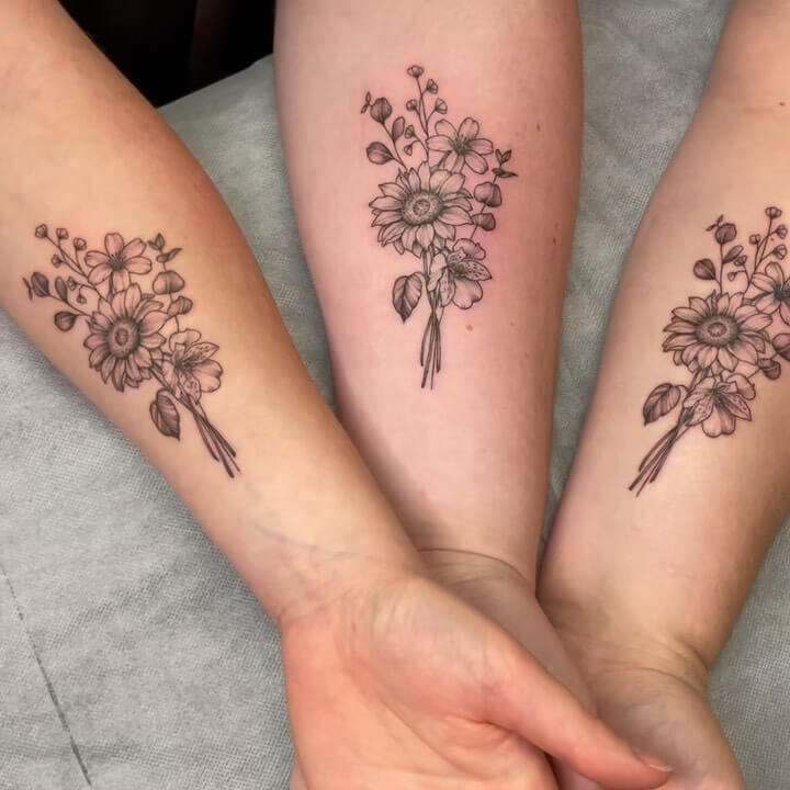 11+ Family Tradition Tattoo Ideas That Will Blow Your Mind! 13 Family Tradition Flower Tattoo Design