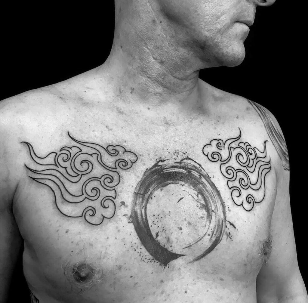 11+ Cloud Chest Tattoo That Will Blow Your Mind! 10 Chest Tattoo
