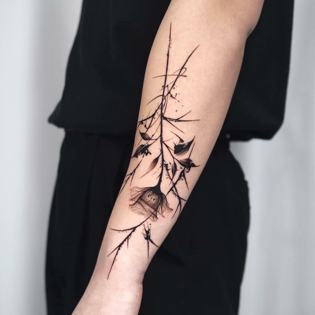 12+ Rose With Thorns Tattoo Ideas To Inspire You! 19 Unique Design Rose Having Thorns Hand Tattoo
