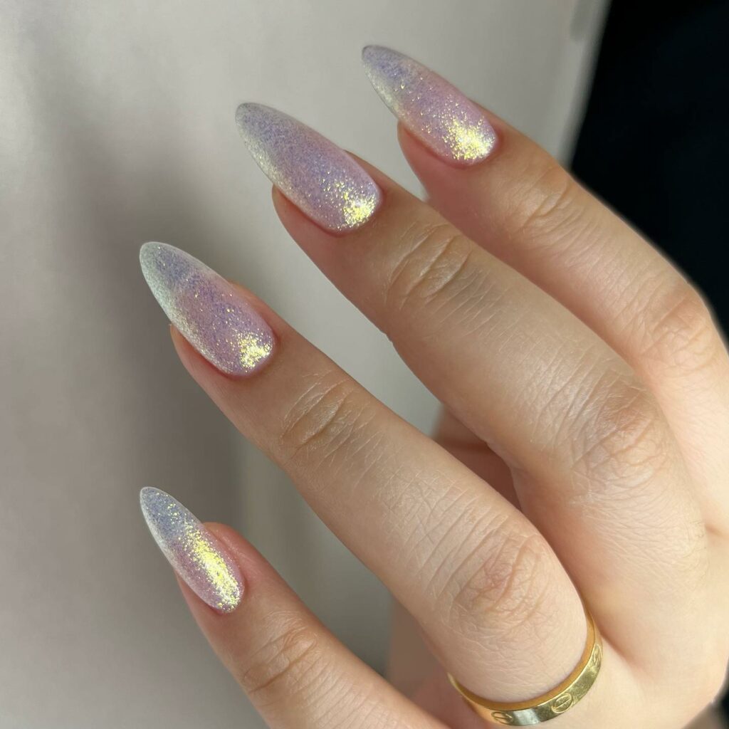 17 Latest Fairy Nail Designs To Try In 2024! 13 Glittery Almond Fairy Nails