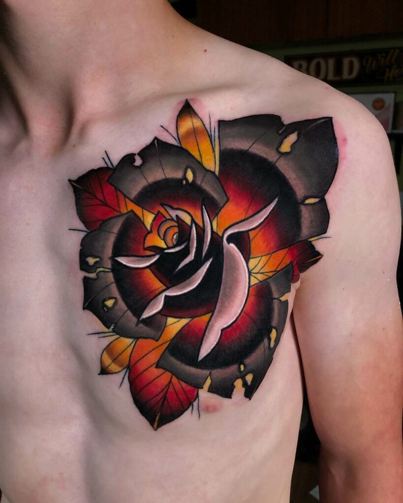 10+ Rose Tattoo On Chest Ideas That Will Blow Your Mind! 15 Chest Men Rose Tattoo