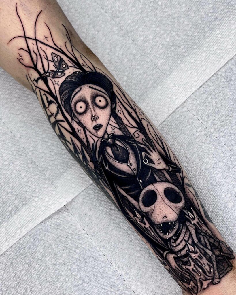 33 Halloween Tattoo Ideas for 2024 34 The Corpse Bride Halloween Tattoo Design