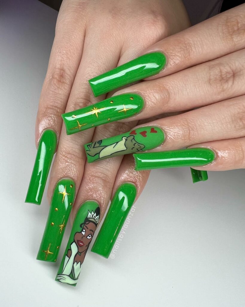 Hop into Fun with 20 Frog Nail Designs in 2024 32 Princess And A Frog Inspired Nails