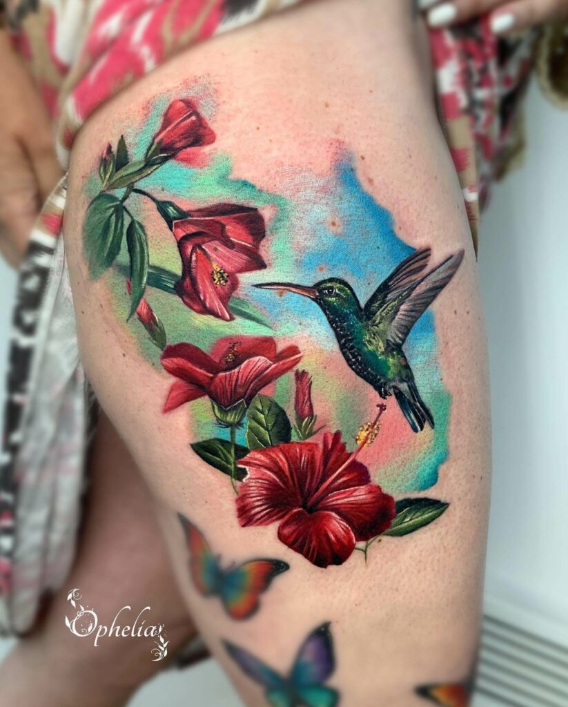 11+ Wildlife Tattoo Sleeve Ideas That Will Blow Your Mind! 12 Hummingbird Wildlife Tattoo Sleeve