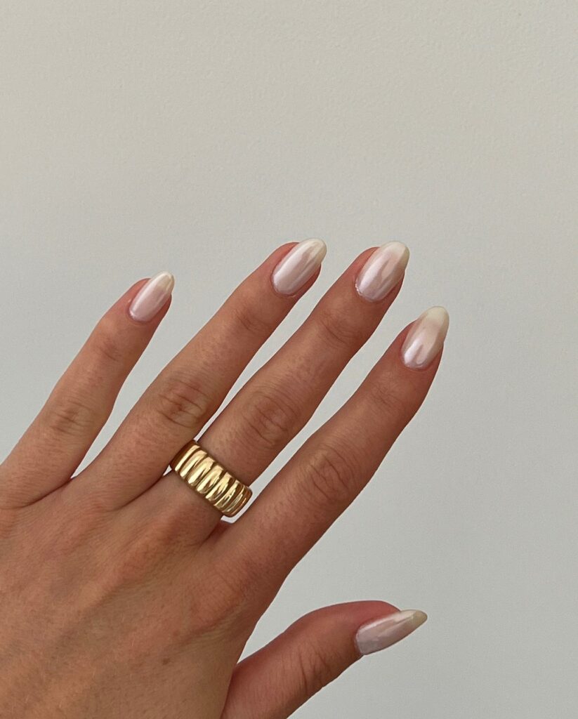 Glow with 20 Pearl White Nail Designs in 2024 20 Small Pearl Nails