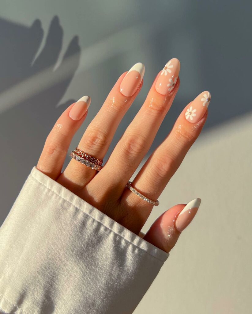 20 Latest Bubble Bath Nail Designs To Try In 2024! 29 Floral Bubble Bath Nails