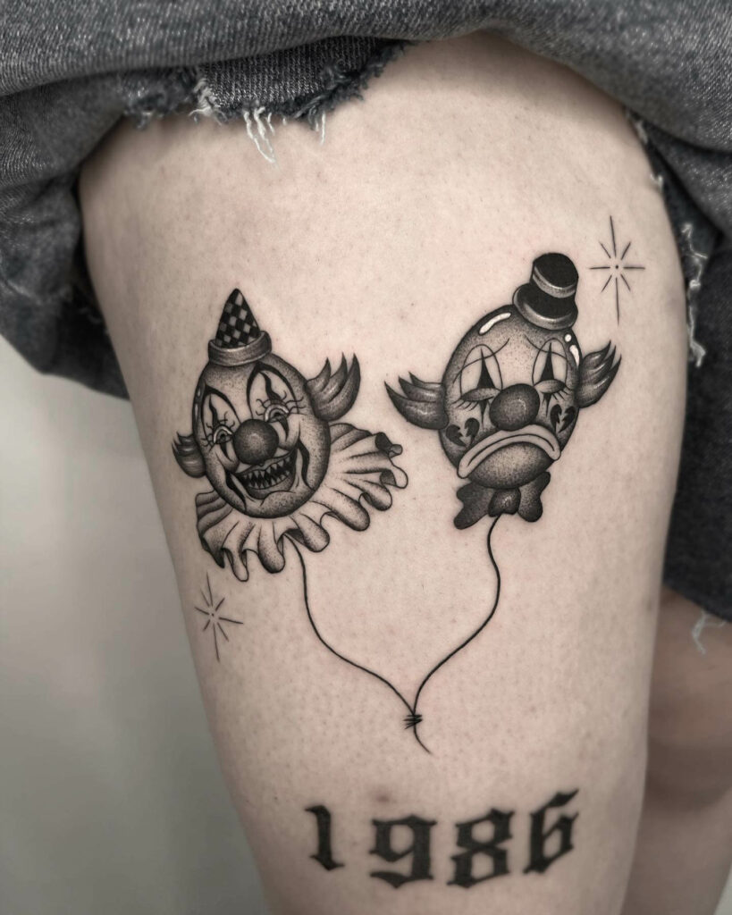 10+ Simple Joker Tattoo Ideas That Will Blow Your Mind! 18 Black And White Simple Joker Tattoo Designs