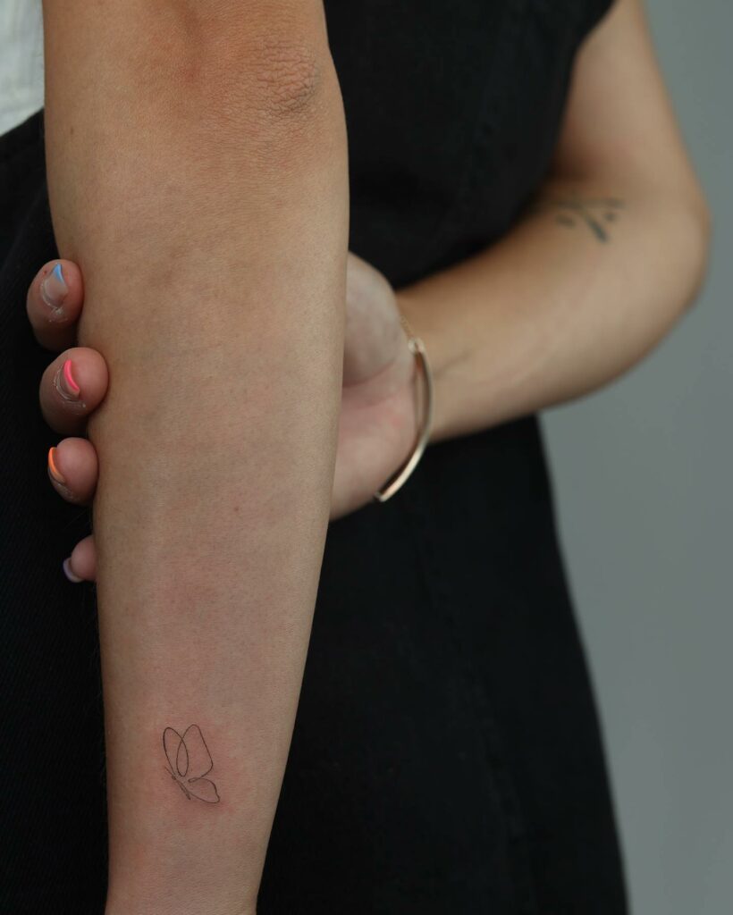 11+ Micro Tattoo Ideas That Will Blow Your Mind! 11 Butterfly Micro Tattoo