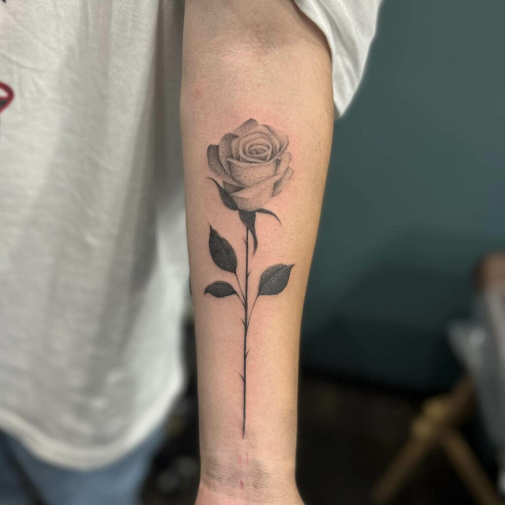 12+ Rose With Thorns Tattoo Ideas To Inspire You! 15 Internal Beauty Hyper Realistic Rose Thorns Tattoo