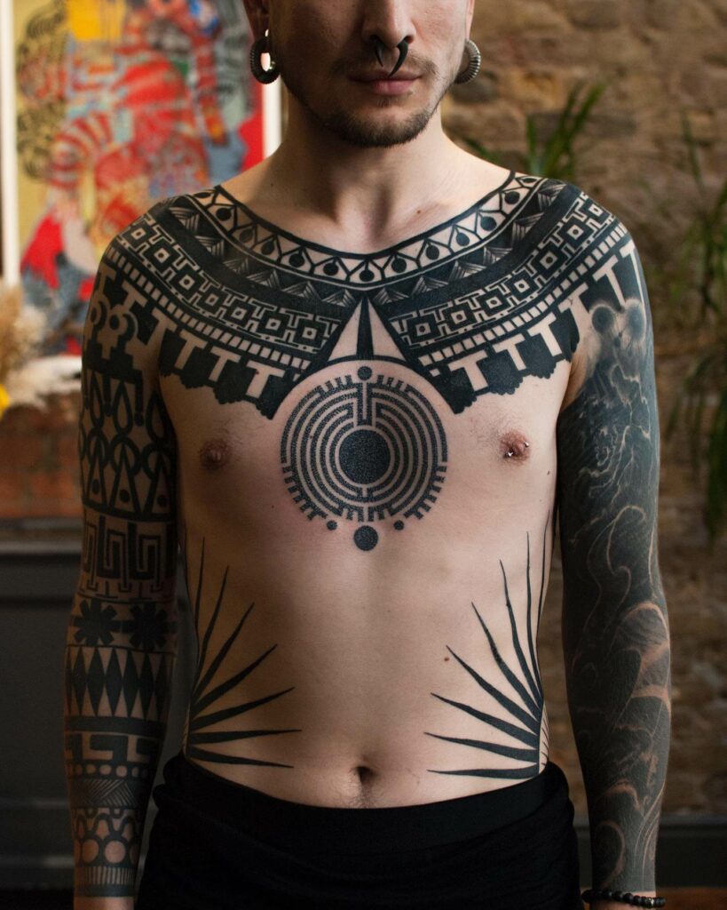 11+ Wild Tribe Tattoo Ideas That Will Blow Your Mind! 14 Ornamental Hand-Poked Wild Tribe Body Art