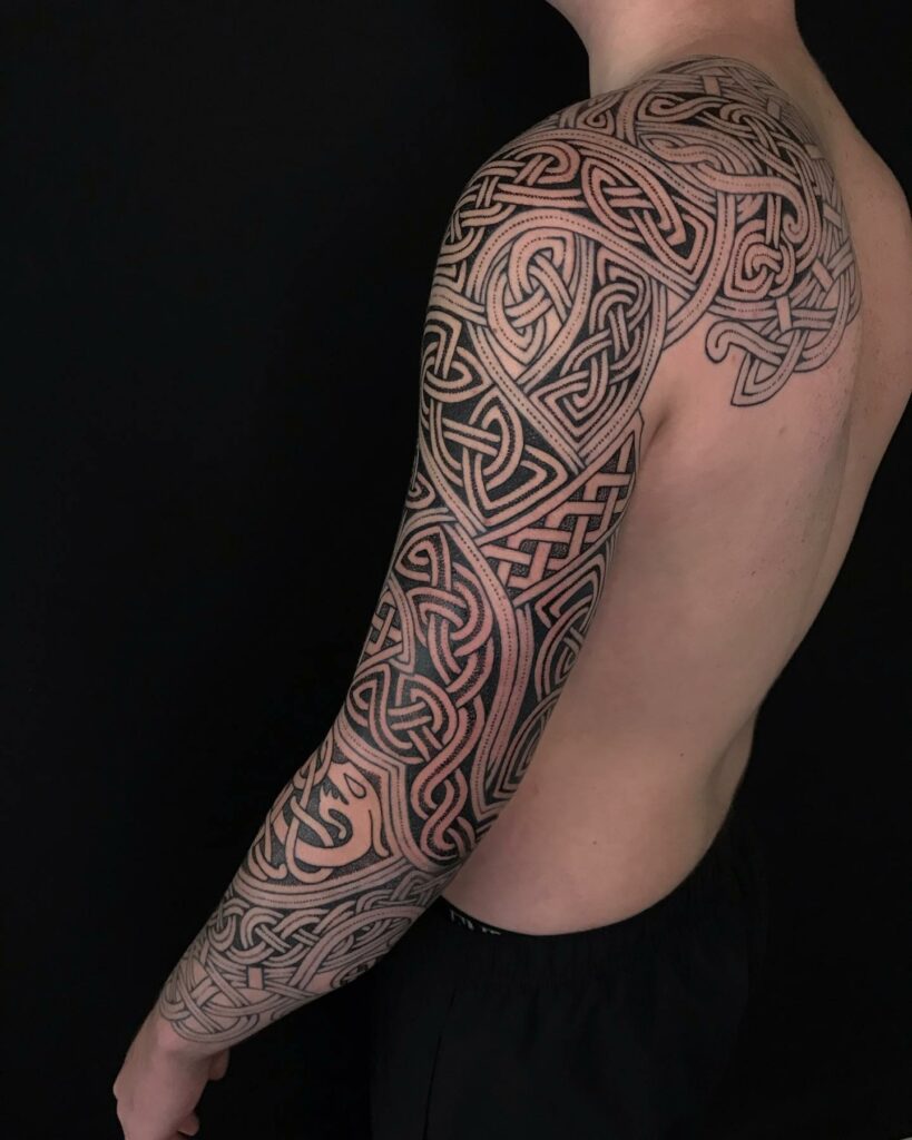 11+ Wild Tribe Tattoo Ideas That Will Blow Your Mind! 11 Ancient Celtic Knot Wild Tribe Body Art