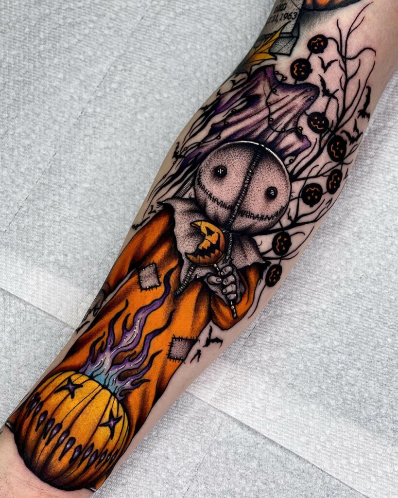33 Halloween Tattoo Ideas for 2024 29 Trick 'r Treat Halloween Tattoo Design