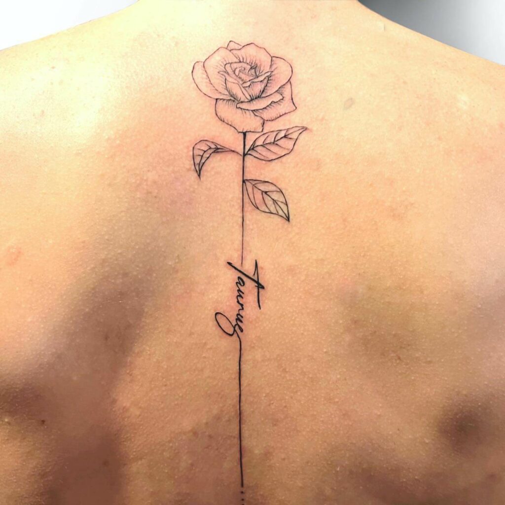 10+ Rose Spine Tattoo Ideas That Will Blow Your Mind! 14 Minimalistic Rose Tattoo