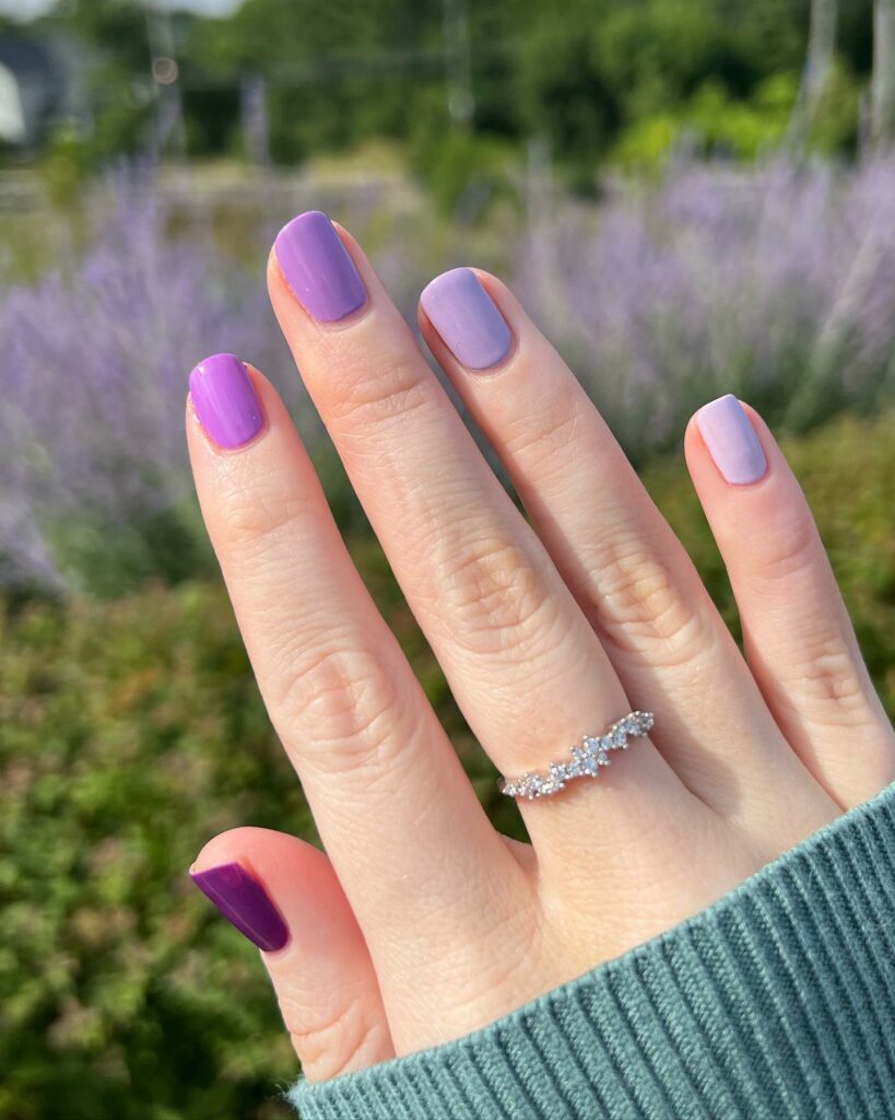 34 Latest Glossy Purple Nail Design Guides To Follow In 2024! 23 Purple Palette Short Nails