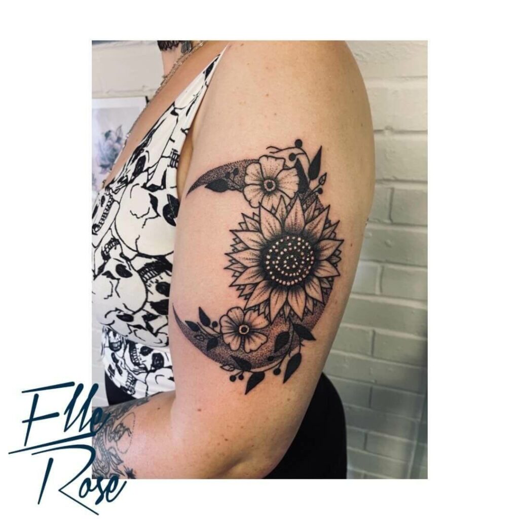 33 Halloween Tattoo Ideas for 2024 39 Floral Moon Tattoo