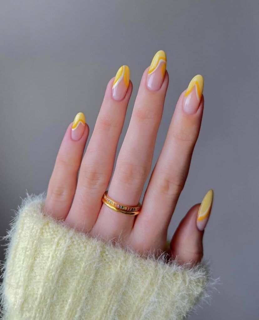 20 Latest Sunshine Nail Ideas To Try In 2024! 12 Sunshine Nails With Sunray Tip Design
