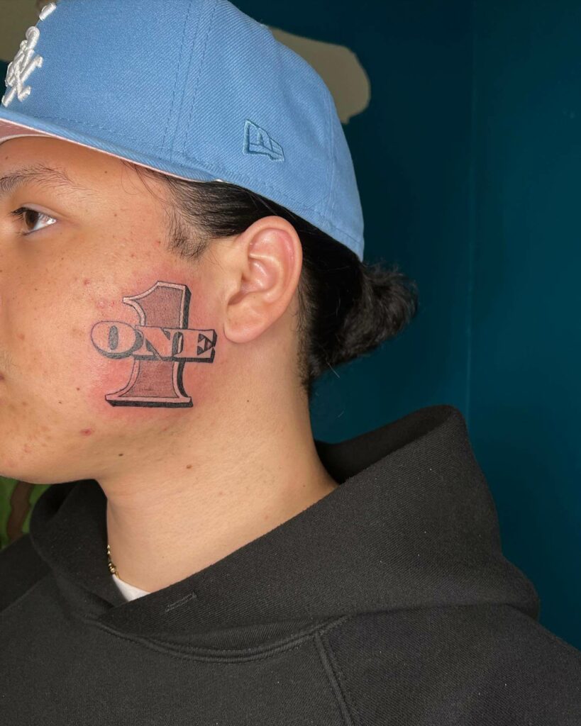 11+ 1 Tattoo Ideas That Will Blow Your Mind! 15 1 Face Tattoo