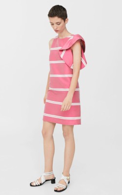 12 Pieces for a Hepburn-inspired Wardrobe 3 gallery Audrey Hepburn 12 Pieces for a Hepburn-inspired Wardrobe Mango Striped ruffle dress - $39.99