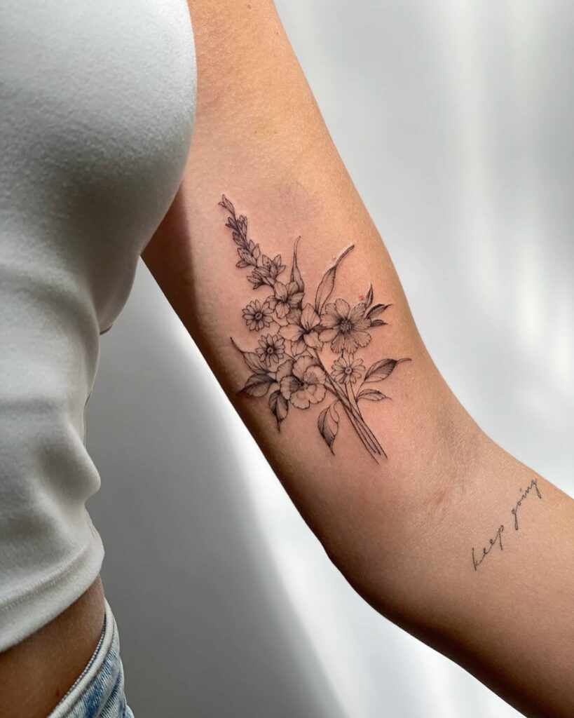 12 Amazing BIRTH FLOWERS & BEST BIRTHDAY FLOWER TATTOO IDEAS 17 Gladiolus Tattoo