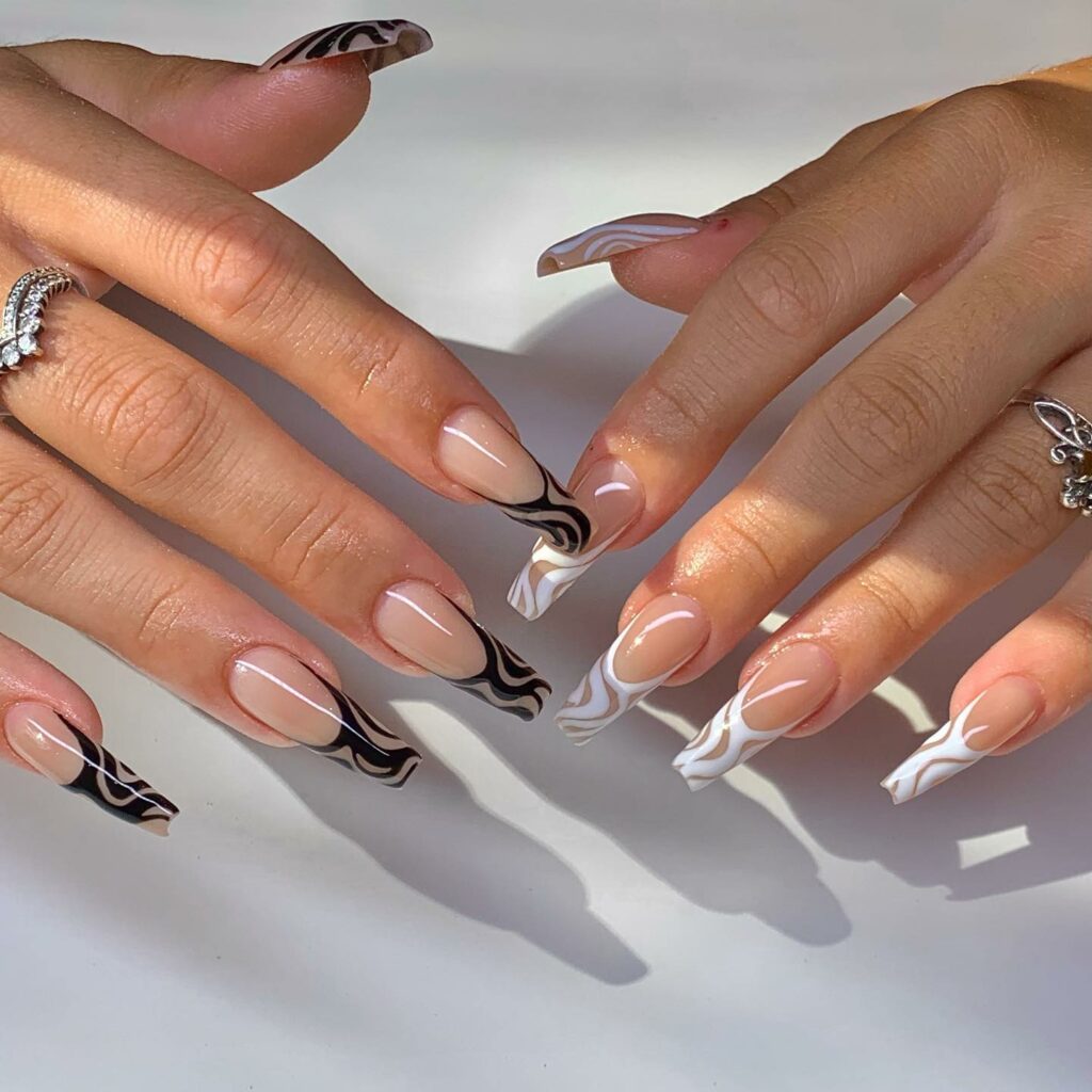 40 Latest Black Coffin Nail Designs To Try In 2024! 21 Euphoria Vibes