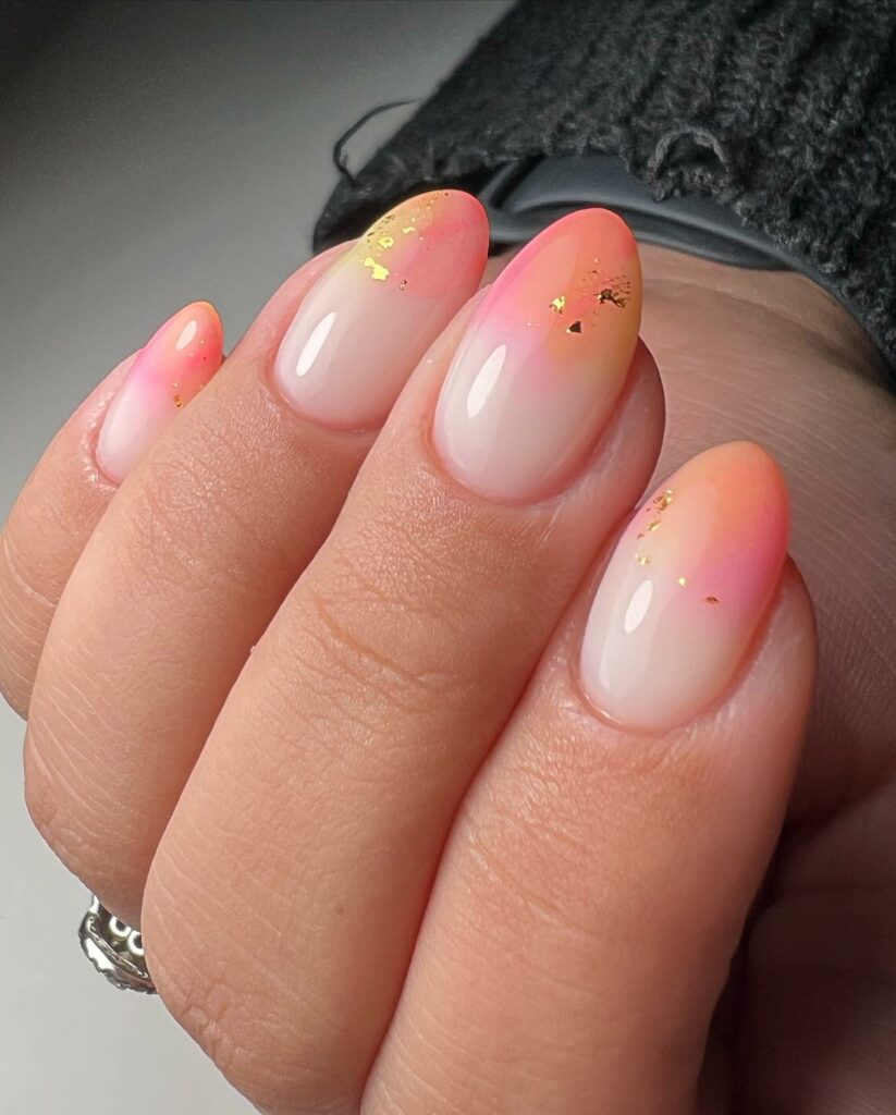 Get Peachy with 30 Peach Nail Designs for 2024 17 Ombré Oval