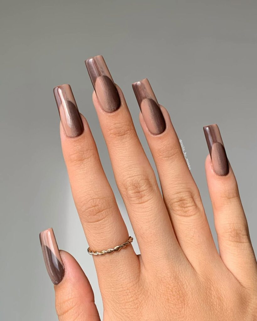 21 Latest Brown Ombre Nail Designs To Try In 2024! 20