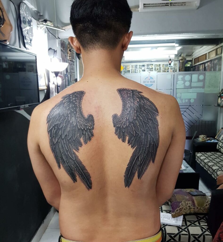 12+ BACK TATTOOS FOR MEN THAT LOOK AWESOME! 17 Wing Back Tattoo