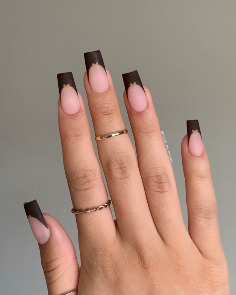 44 Latest Matte Brown Nail Ideas To Try In 2024! 25 Matte Brown Square French Nails