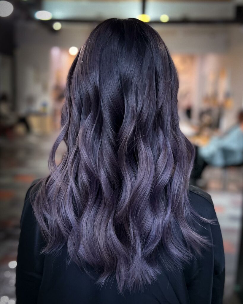 40 Purple Highlight Hair Ideas to Try in 2024 45 Midnight Purple Hair