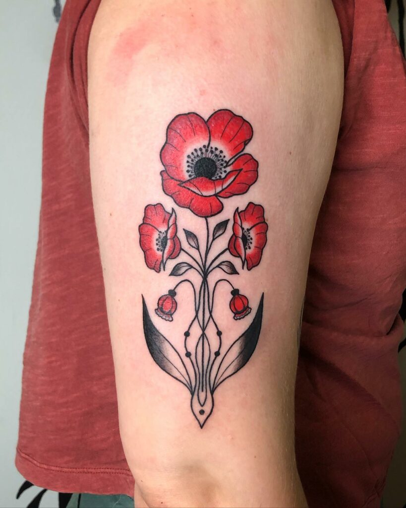 POPPY FLOWER TATTOOS: AN ACCURATE GUIDE TO THEIR MEANINGS 10 Red Poppy Tattoo