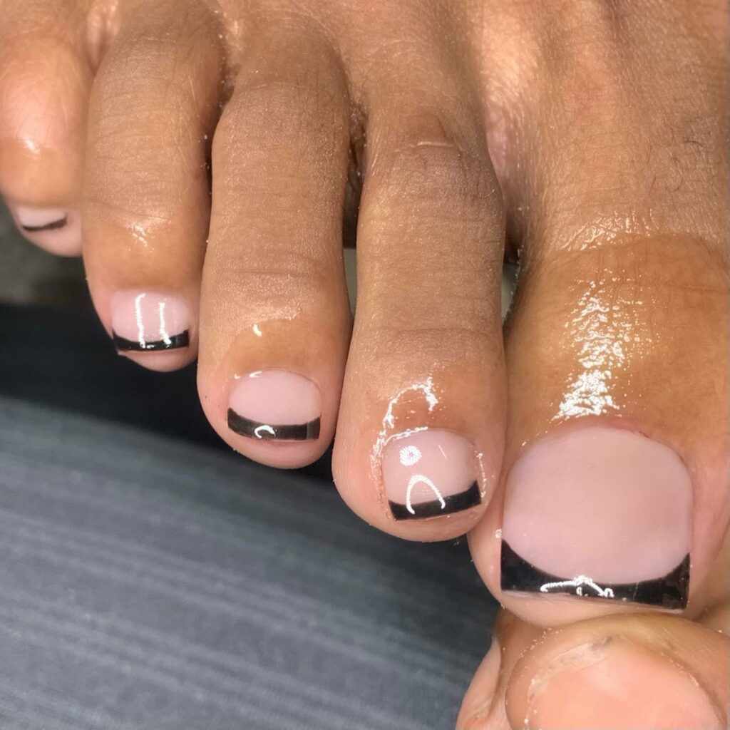 25 French Pedicure Ideas to Elevate Your Style in 2024 33 Moody Burgundy Brilliance
