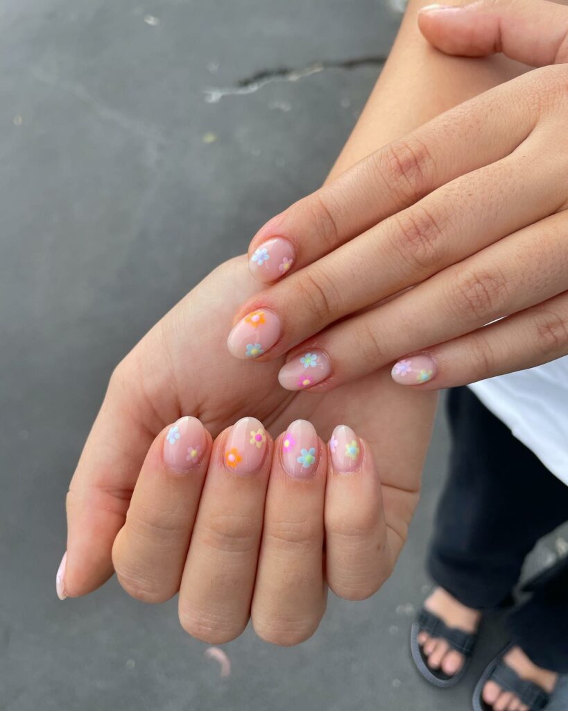 20 Latest Short Spring Nail Designs To Try In 2024! 14 Short Round Spring Nails