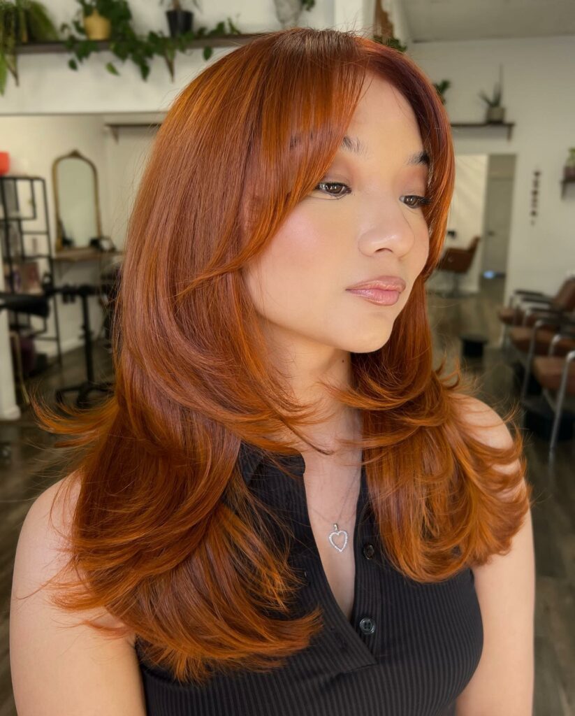 35 Face Framing Layers Ideas to Elevate Your Look in 2024 33 Copper Vibes for Long Hair