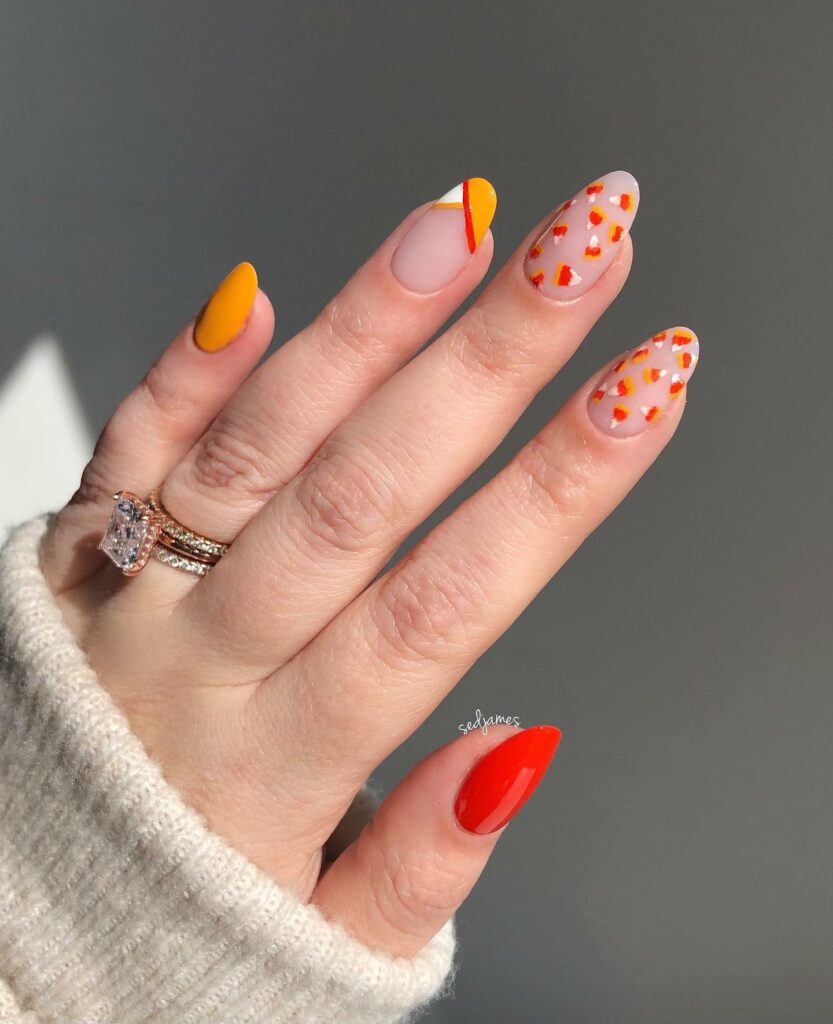 20 Latest Candy Corn Nail Design To Try In 2024! 14 Candy Corn French Tip Nails