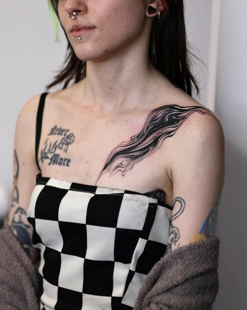 11+ Cloud Chest Tattoo That Will Blow Your Mind! 11 Cross And Cloud Chest Tattoo