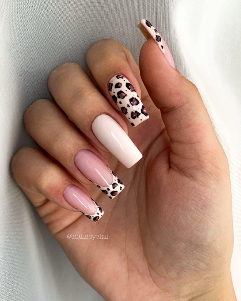25 Latest Leopard Print Nail Ideas To Try In 2024! 19 Abstract French Leopard Nails