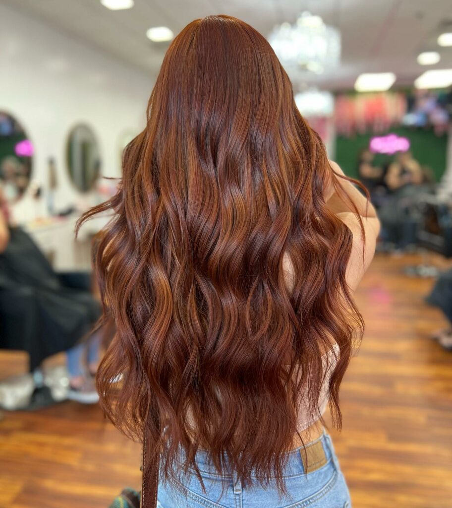 35 Dark Red Hair Ideas to Add Drama to Your Look in 2024 22 Highlights in Dark Auburn Hair Color