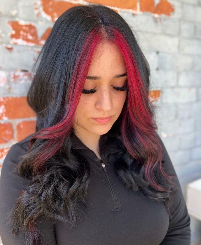25 Caramel Brown Hair With Red Highlights Ideas to Try in 2024 18 Face Framing Red Highlights