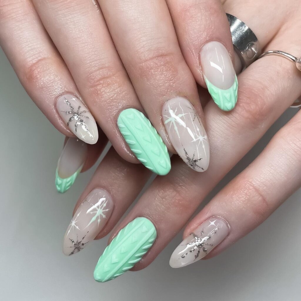 Stay Cozy with 25 Sweater Nail Ideas in 2024 18 Channel Your Inner Grinch