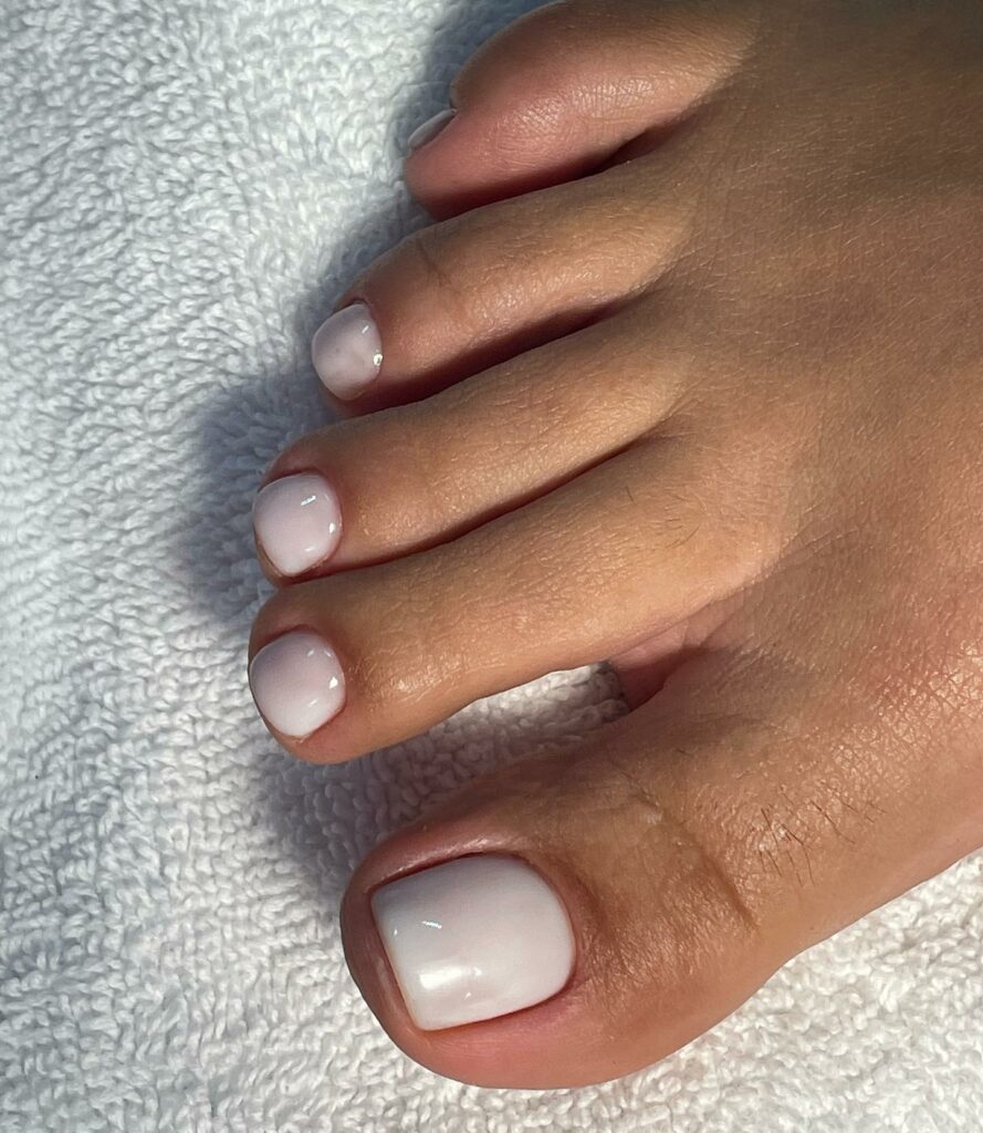 35 White Pedicure Ideas for a Chic Look in 2024 16 Milky White Magic