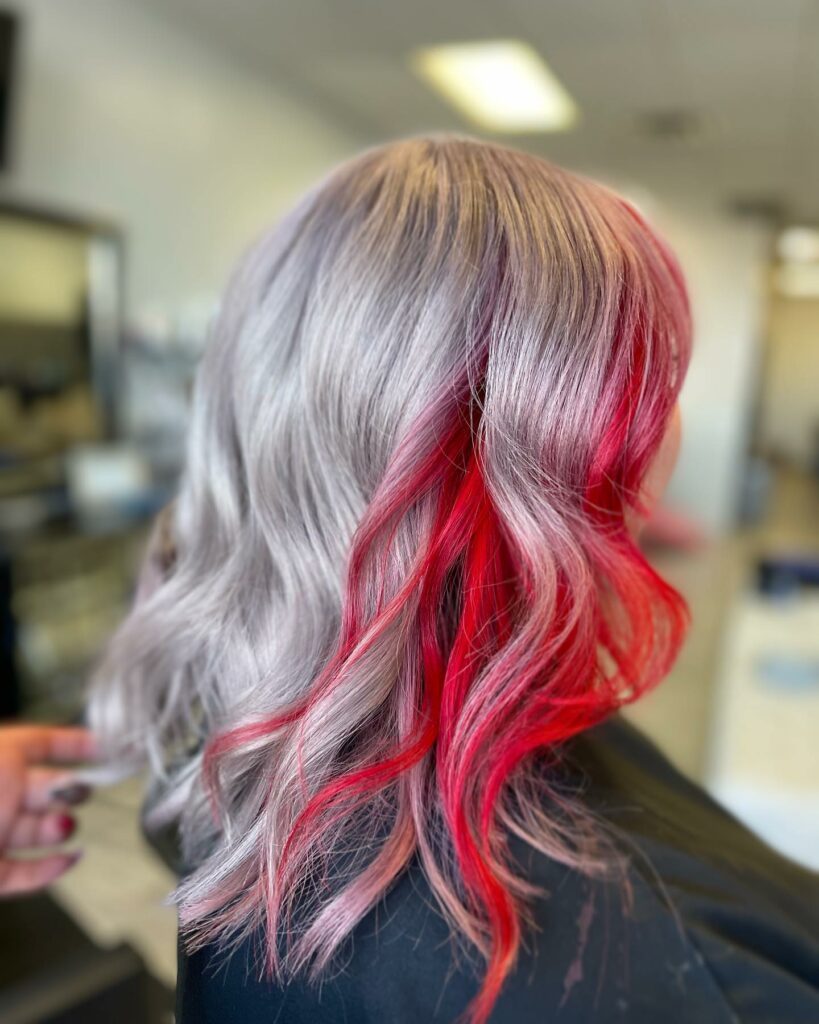 25 Silver Hair Colour Ideas to Embrace in 2024 22 Red and Silver Hair