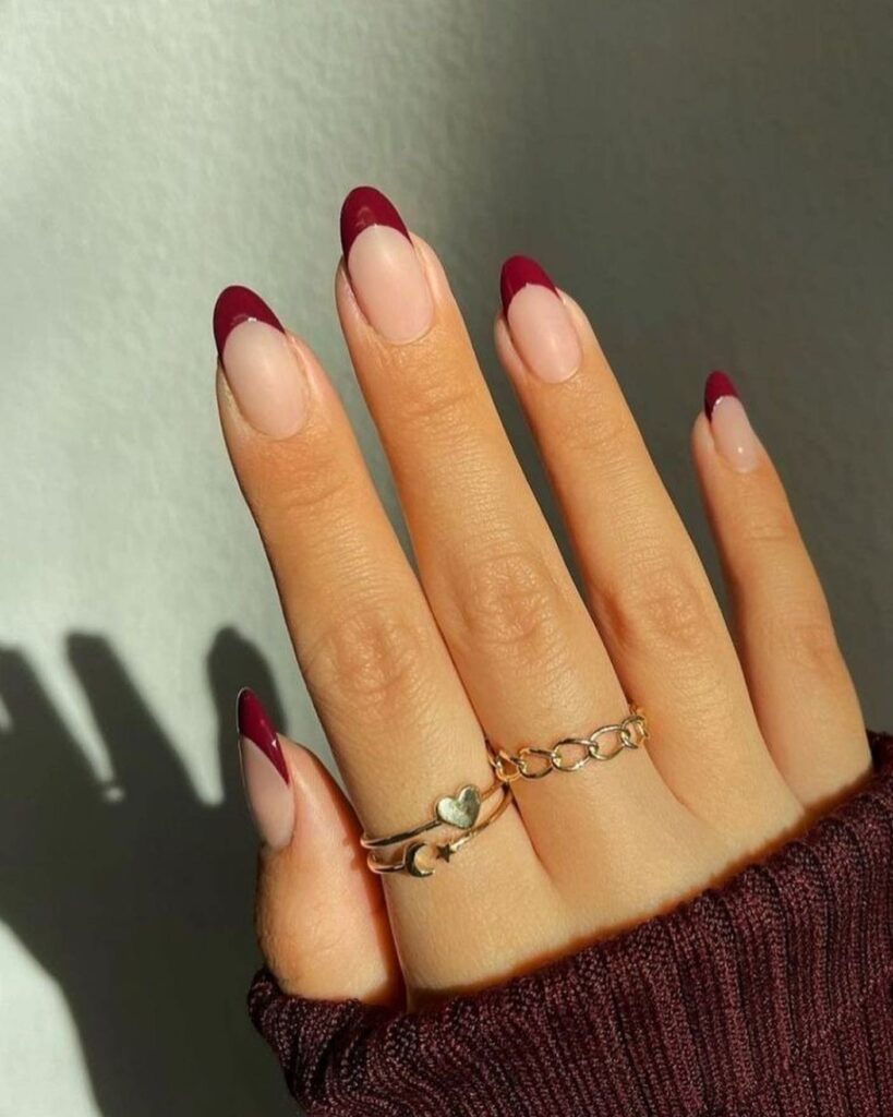 20 Latest Wine Color Nail Ideas To Try In 2024! 25 Classic French Wine Color Nails