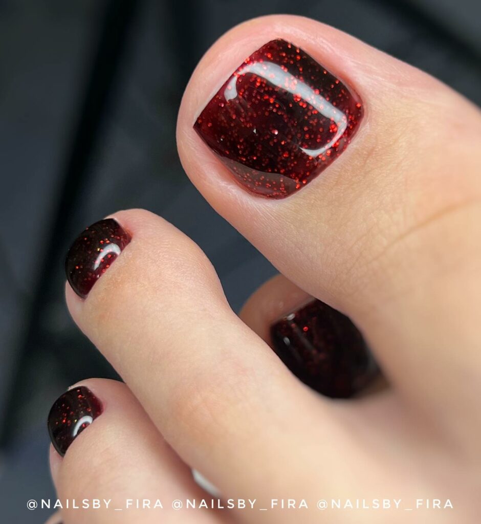 30 Red Pedicure Ideas to Add a Pop of Color to Your Look in 2024 34 Red and Black Ombre