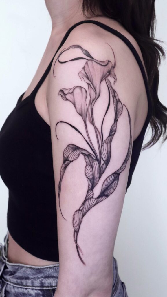 Beautiful Calla Lily Tattoo Ideas with Meanings Updated For 2024 12 Calalily Tattoo