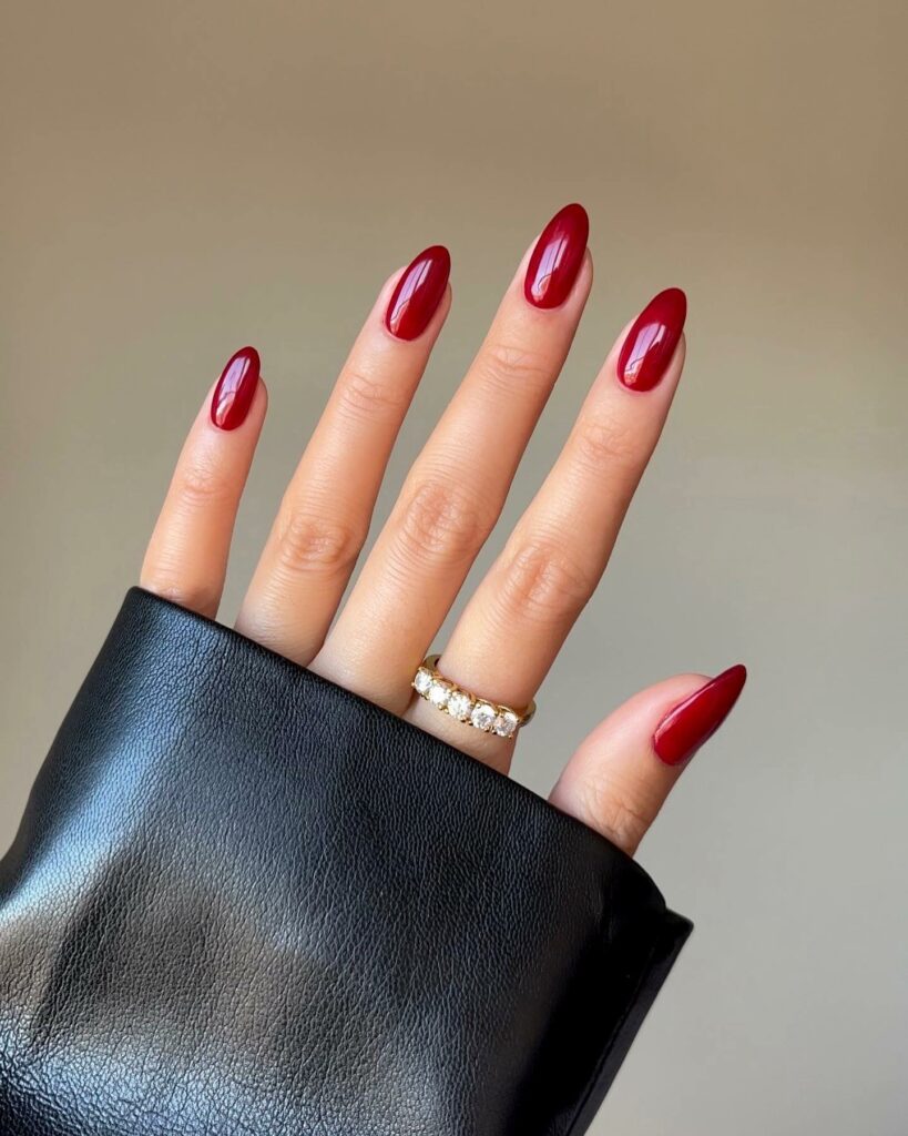 Celebrate with 40 Christmas Statement Nail Designs in 2024 11 Classic Red Velvet Christmas Statement Nails