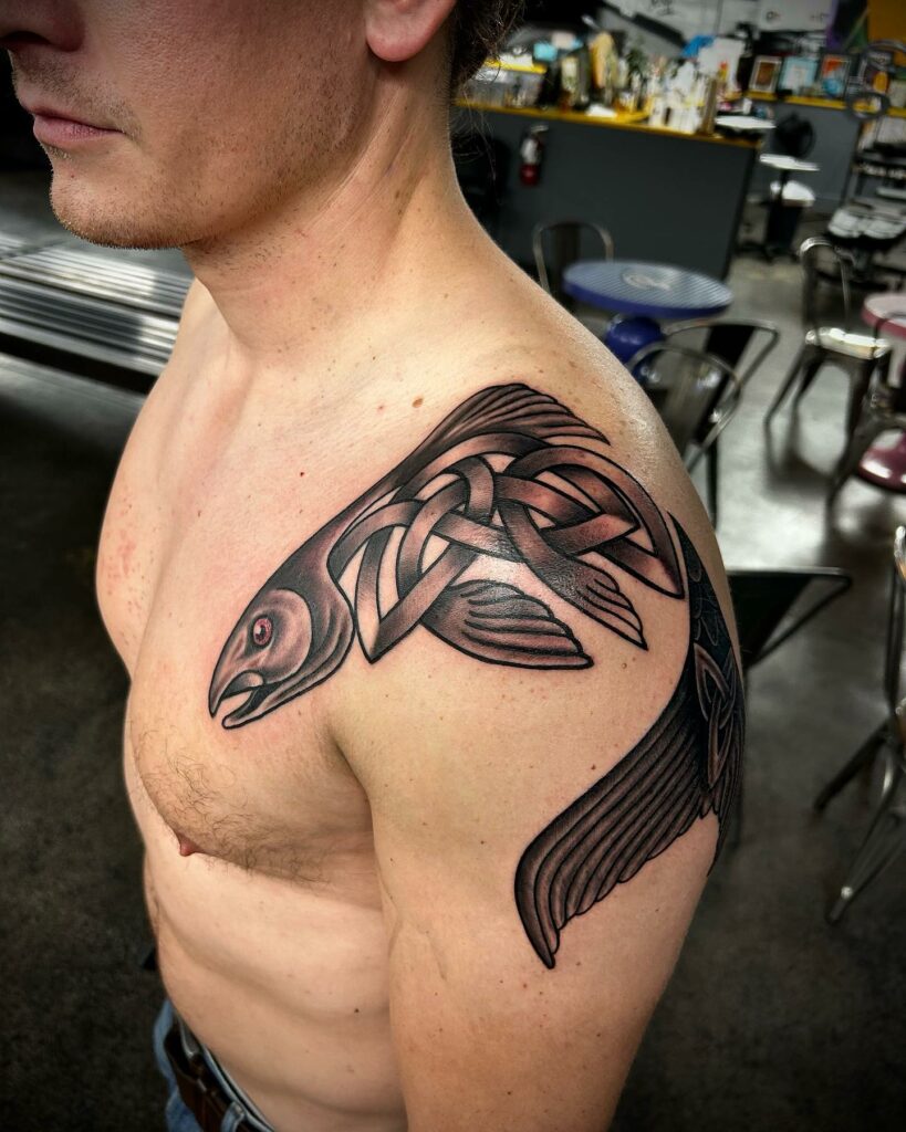20+ Amazing CELTIC TATTOOS + All Their Meanings! 37 Celtic Salmon Tattoos