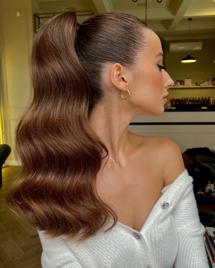 35 Ponytail Hairstyles Ideas for Effortless Elegance in 2024 13 The Pop-of-Color High Ponytail